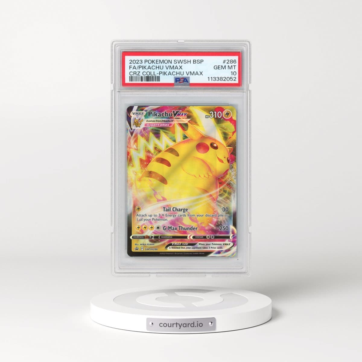 2023 Pokémon Swsh Black Star Promo #286 Pikachu Vmax - Full Art Crown Zenith Collections-Pikachu Vmax (PSA 10 GEM MINT)