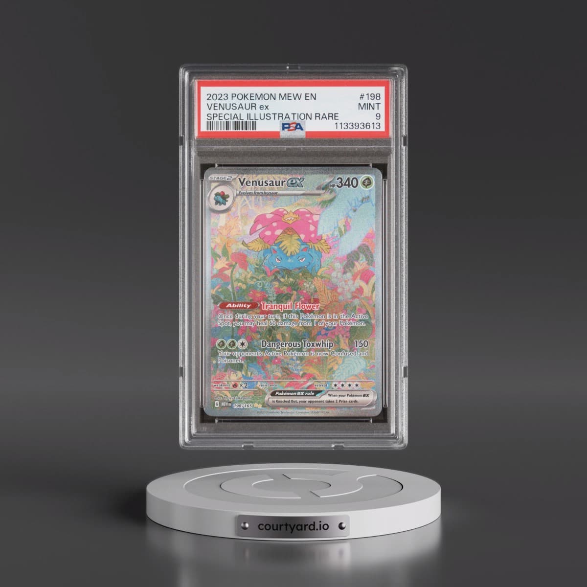 2023 Pokémon Mew EN-151 #198 Venusaur EX - Holo Special Illustration Rare (PSA 9 MINT)