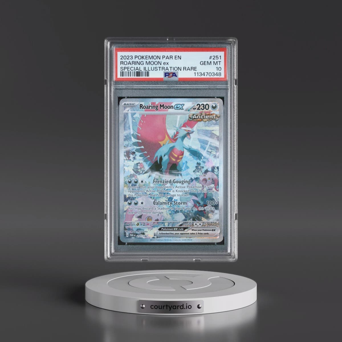 2023 Pokémon Par EN-Paradox Rift #251 Roaring Moon EX - Holo Special Illustration Rare (PSA 10 GEM MINT)