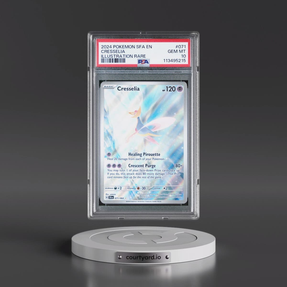 2024 Pokémon Sfa EN-Shrouded Fable #071 Cresselia - Illustration Rare (PSA 10 GEM MINT)