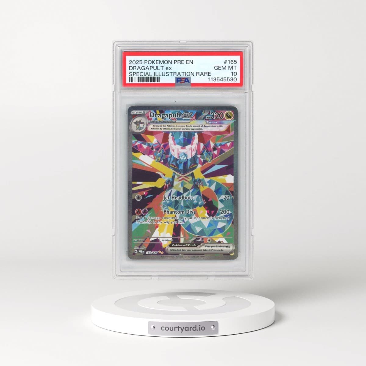 2025 Pokémon Pre EN-Prismatic Evolutions #165 Dragapult EX - Holo Special Illustration Rare (PSA 10 GEM MINT)