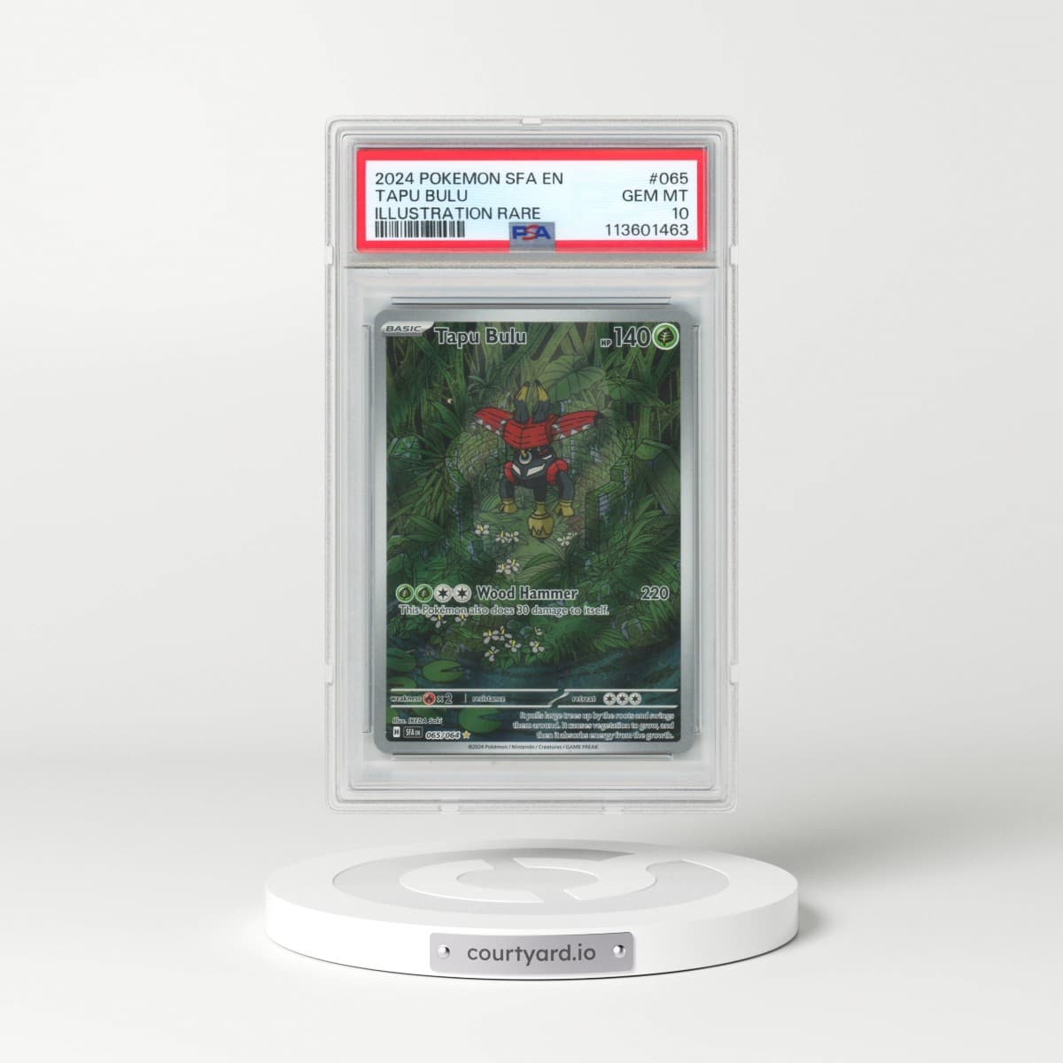 2024 Pokémon Sfa EN-Shrouded Fable #065 Tapu Bulu - Illustration Rare (PSA 10 GEM MINT)
