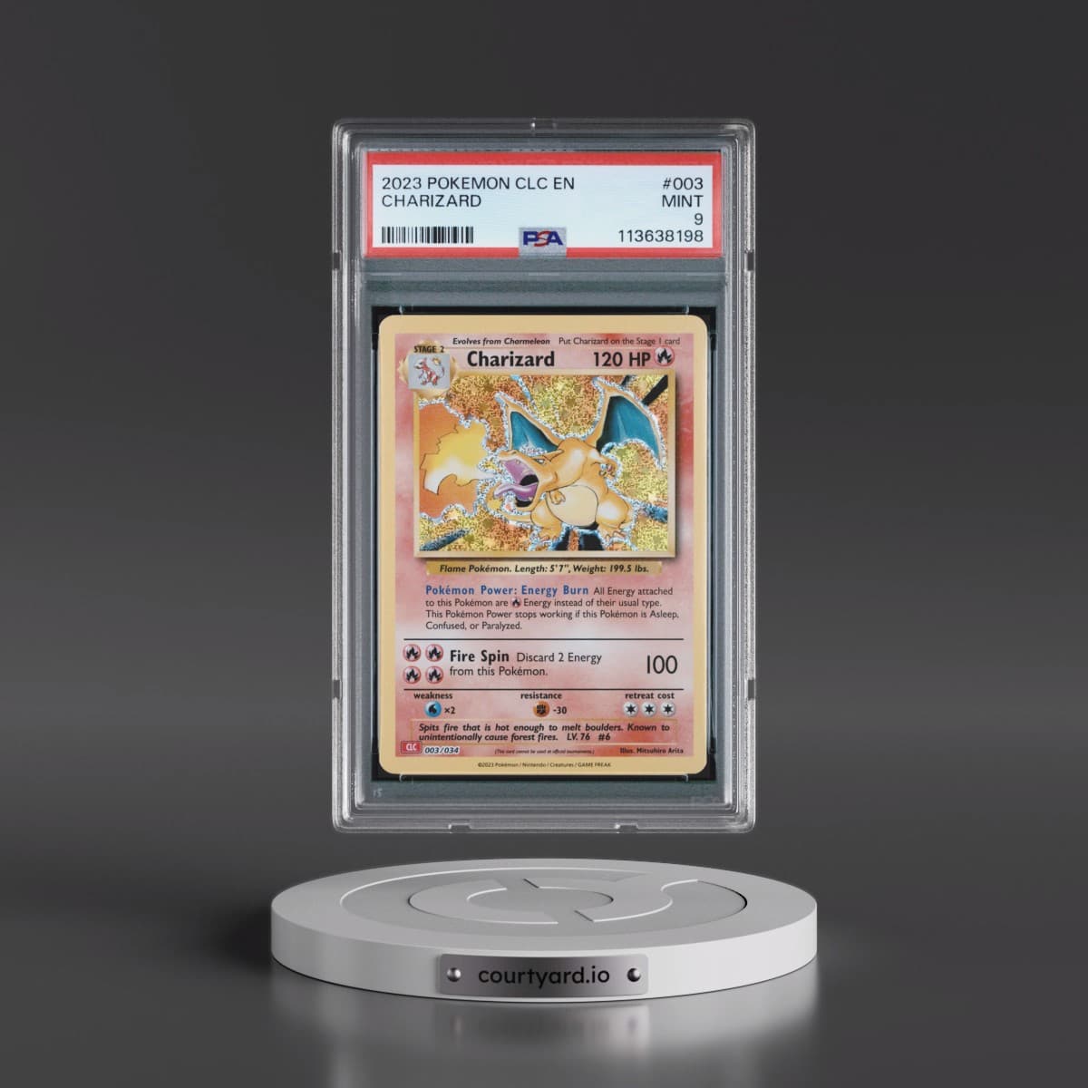2023 Pokémon Clc-Trading Card Game Classic Charizard & HO-Oh EX Deck #003 Charizard (PSA 9 MINT)