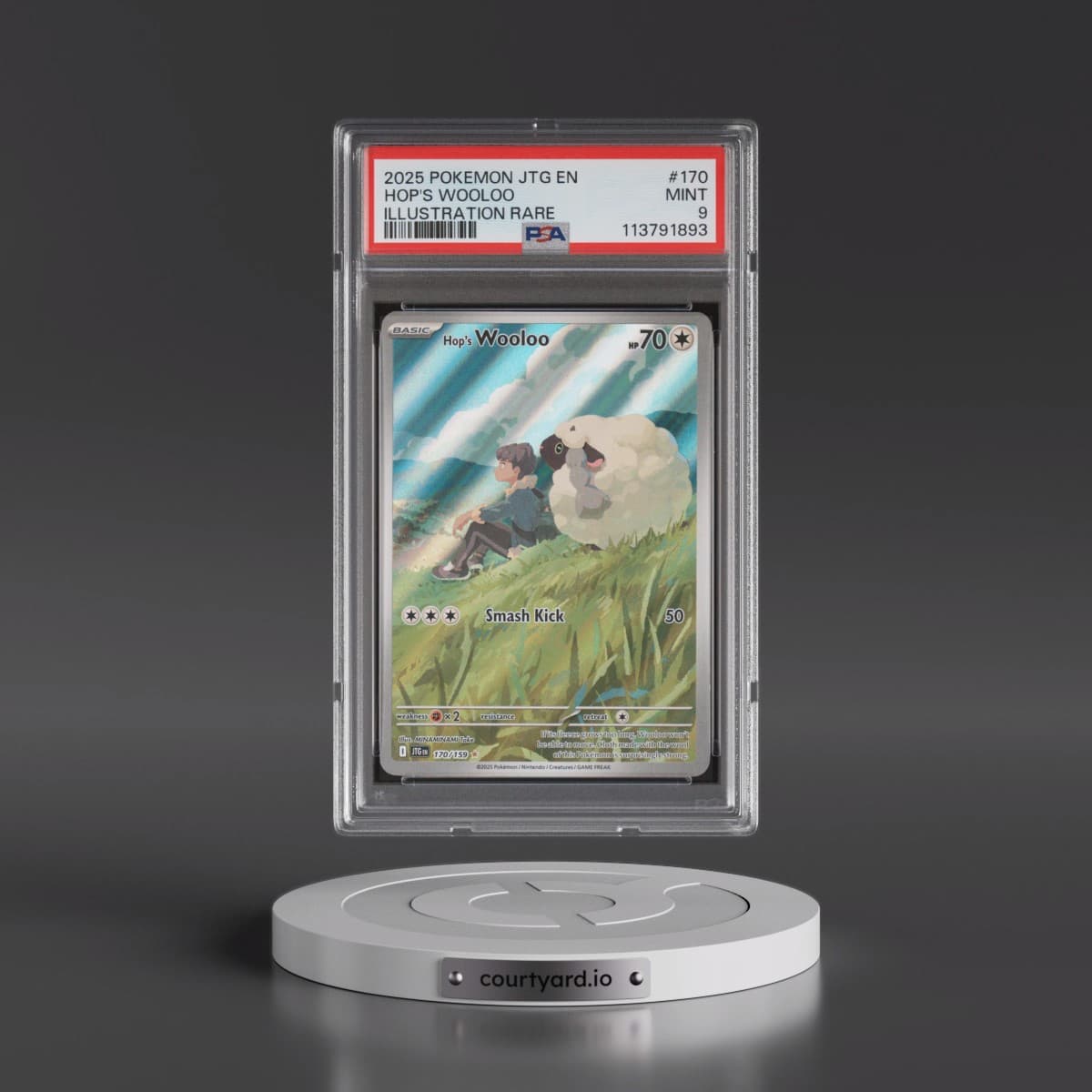 2025 Pokémon Jtg EN-Journey Together #170 Hop's Wooloo - Illustration Rare (PSA 9 MINT)