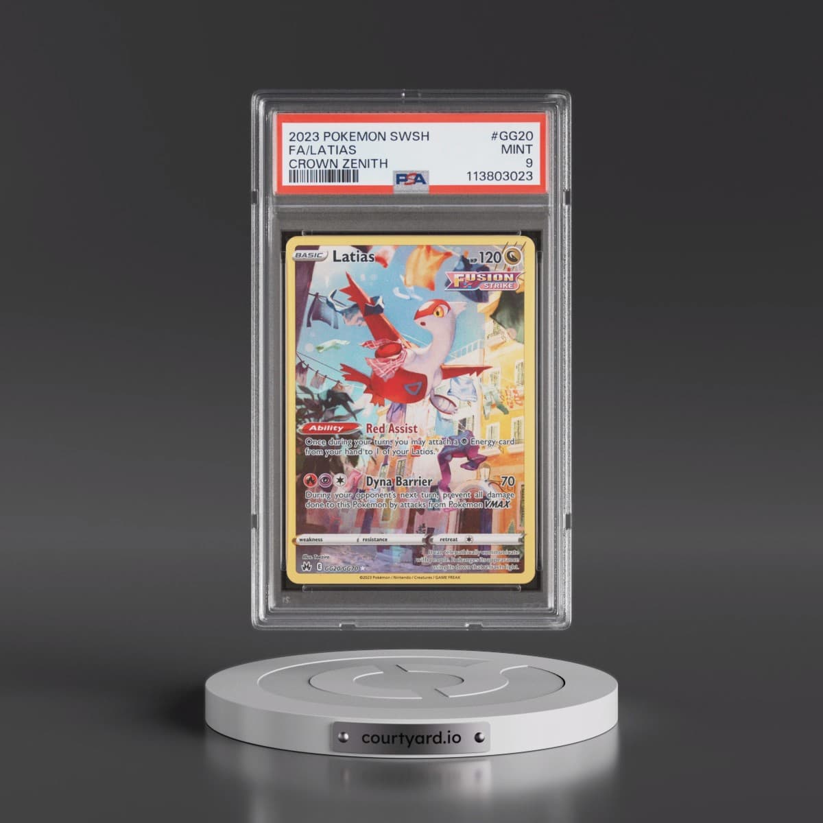 2023 Pokémon Sword and Shield Crown Zenith #GG20 Latias - Full Art (PSA 9 MINT)