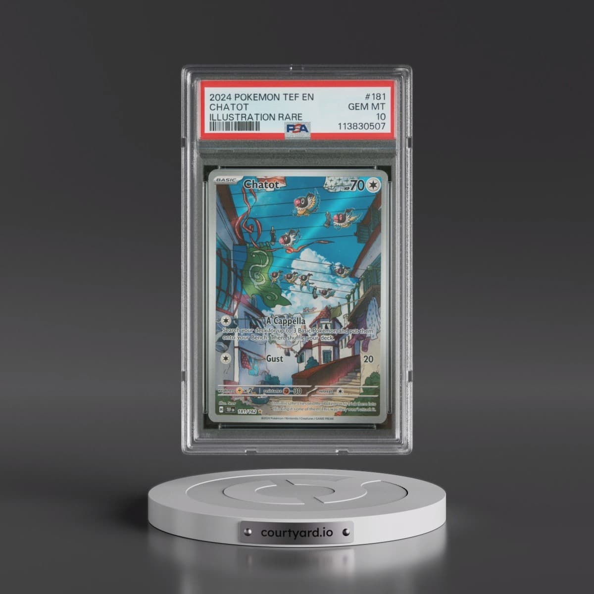 2024 Pokémon Tef EN-Temporal Forces #181 Chatot - Illustration Rare (PSA 10 GEM MINT)
