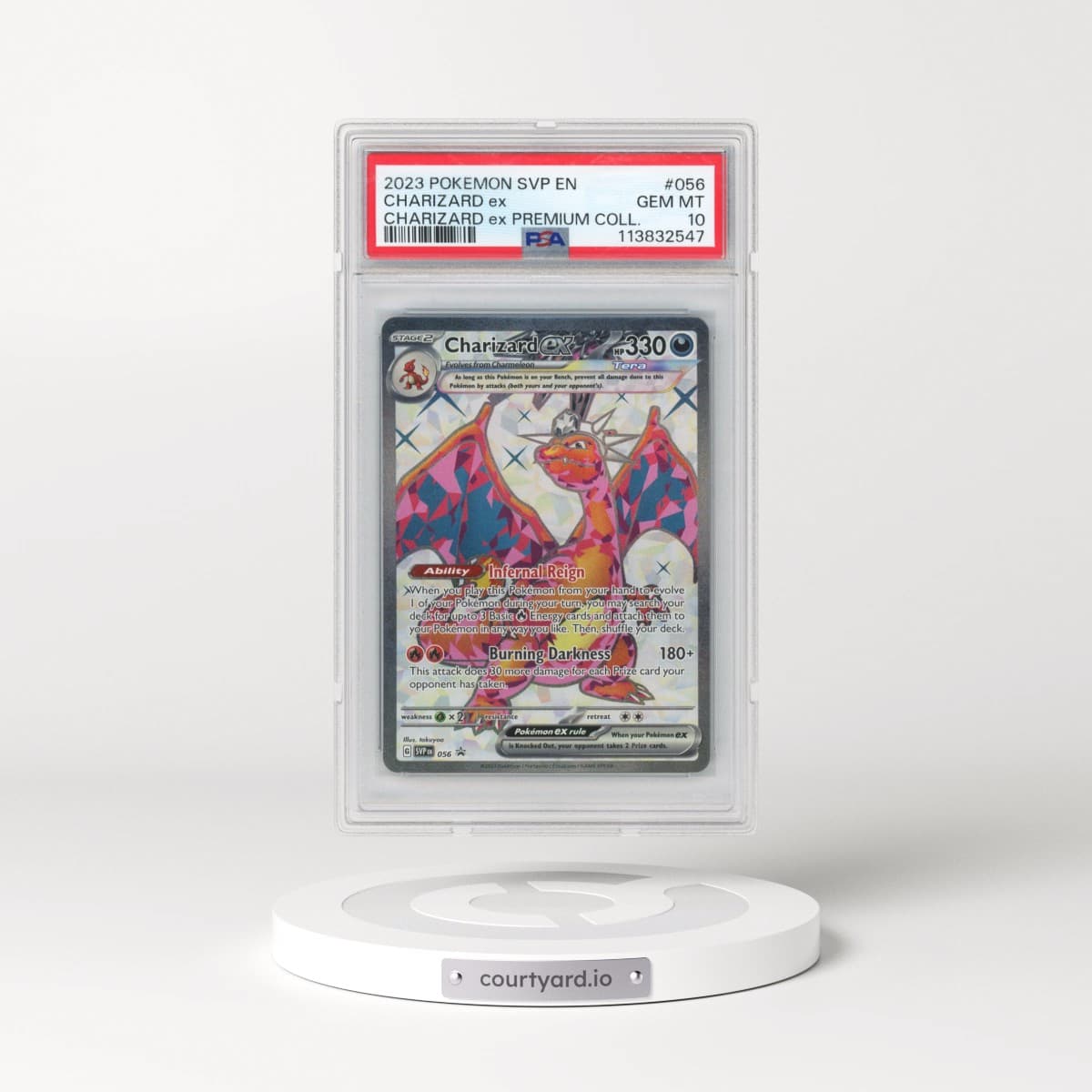 2023 Pokémon Svp EN-SV Black Star Promo #056 Charizard EX - Holo Charizard EX Premium Collection (PSA 10 GEM MINT)