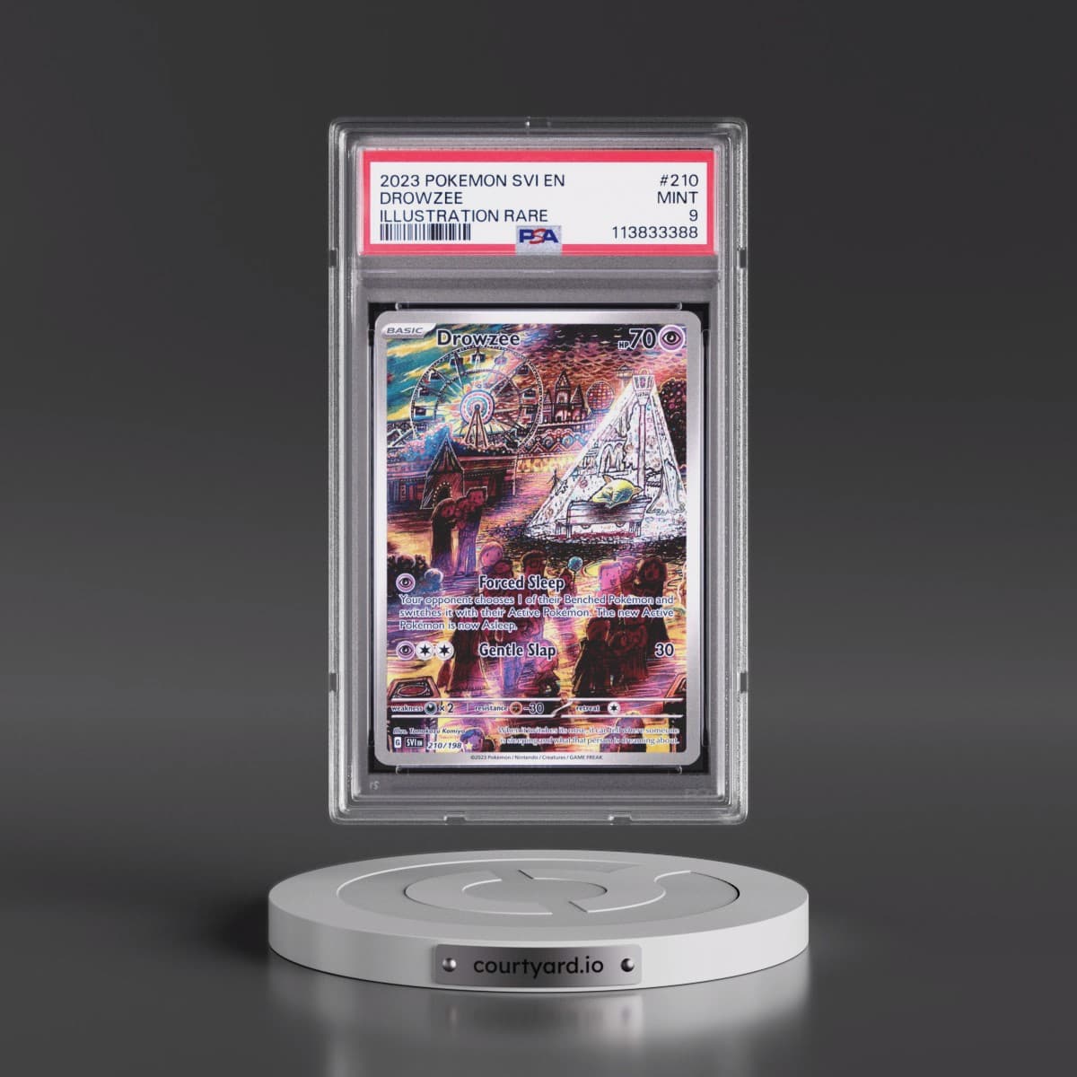 2023 Pokémon Svi EN-Scarlet & Violet #210 Drowzee - Illustration Rare (PSA 9 MINT)