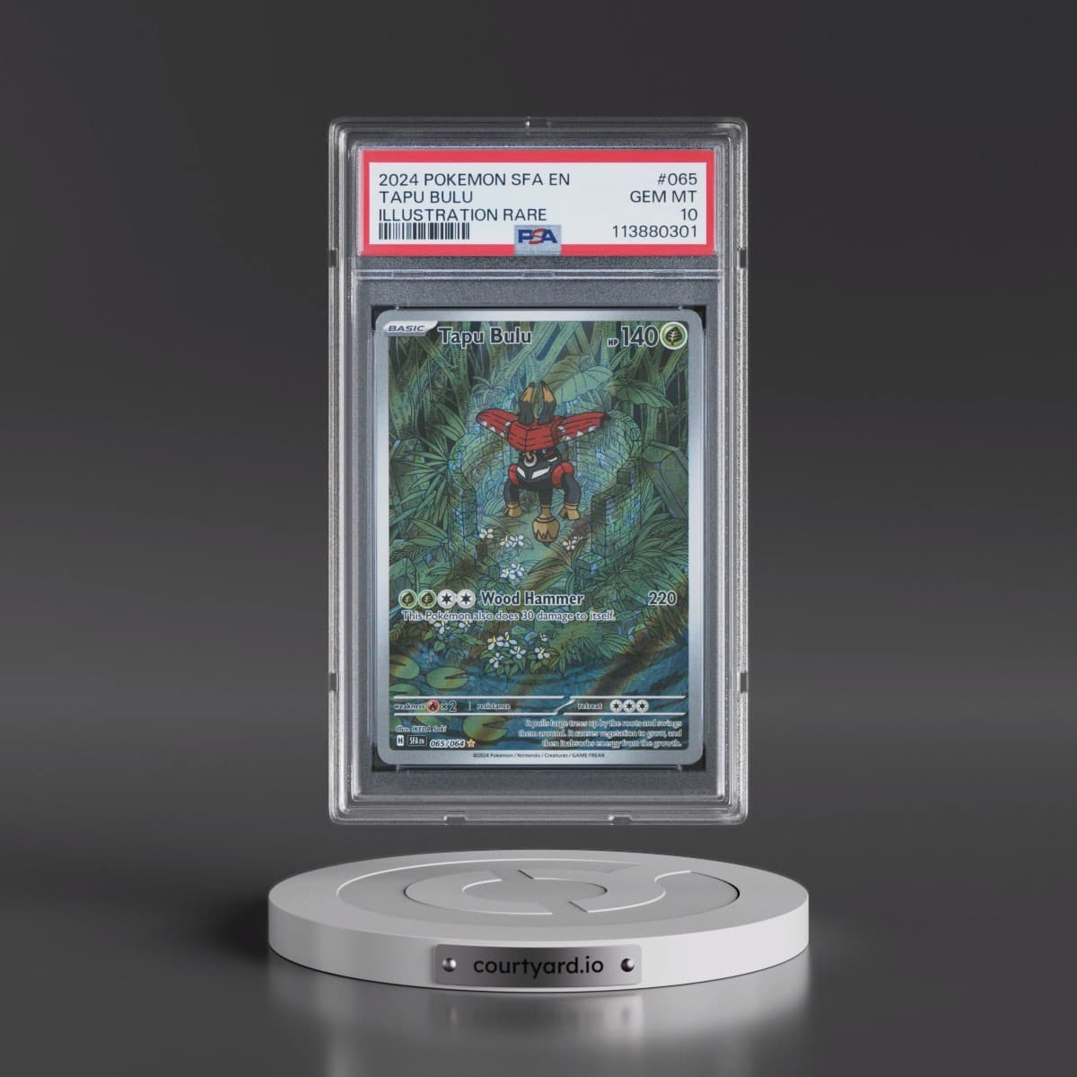 2024 Pokémon Sfa EN-Shrouded Fable #065 Tapu Bulu - Illustration Rare (PSA 10 GEM MINT)