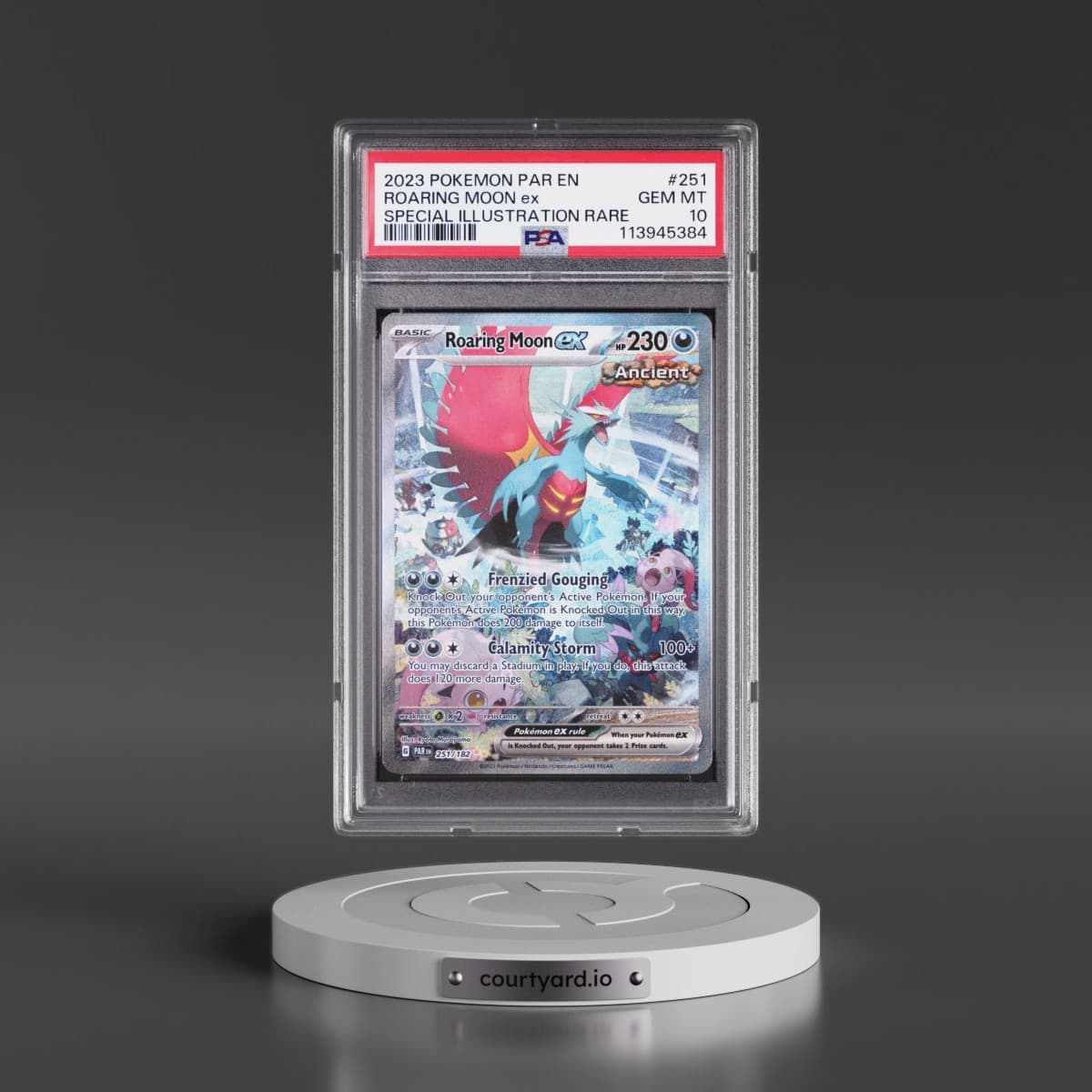2023 Pokémon Par EN-Paradox Rift #251 Roaring Moon EX - Holo Special Illustration Rare (PSA 10 GEM MINT)