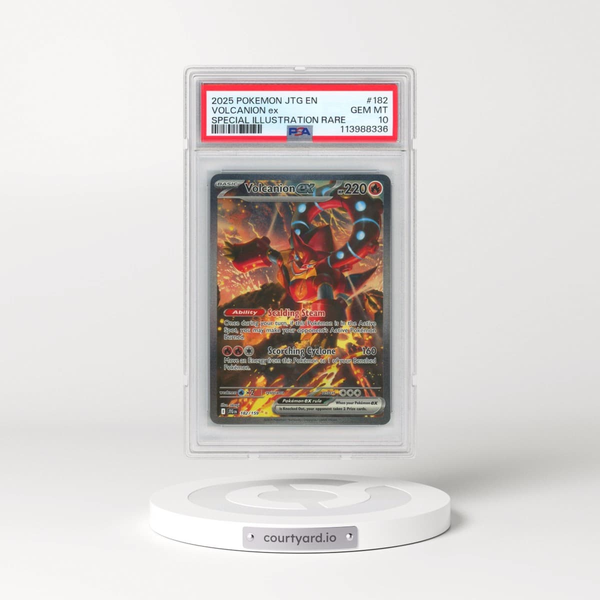 2025 Pokémon Jtg EN-Journey Together #182 Volcanion EX - Holo Special Illustration Rare (PSA 10 GEM MINT)