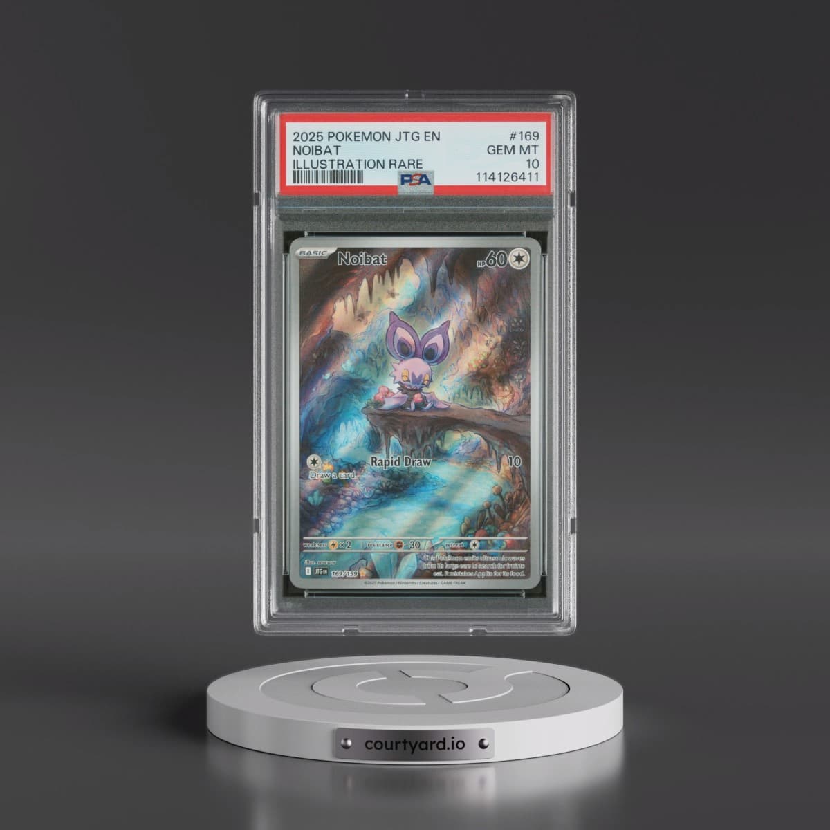2025 Pokémon Jtg EN-Journey Together #169 Noibat - Illustration Rare (PSA 10 GEM MINT)