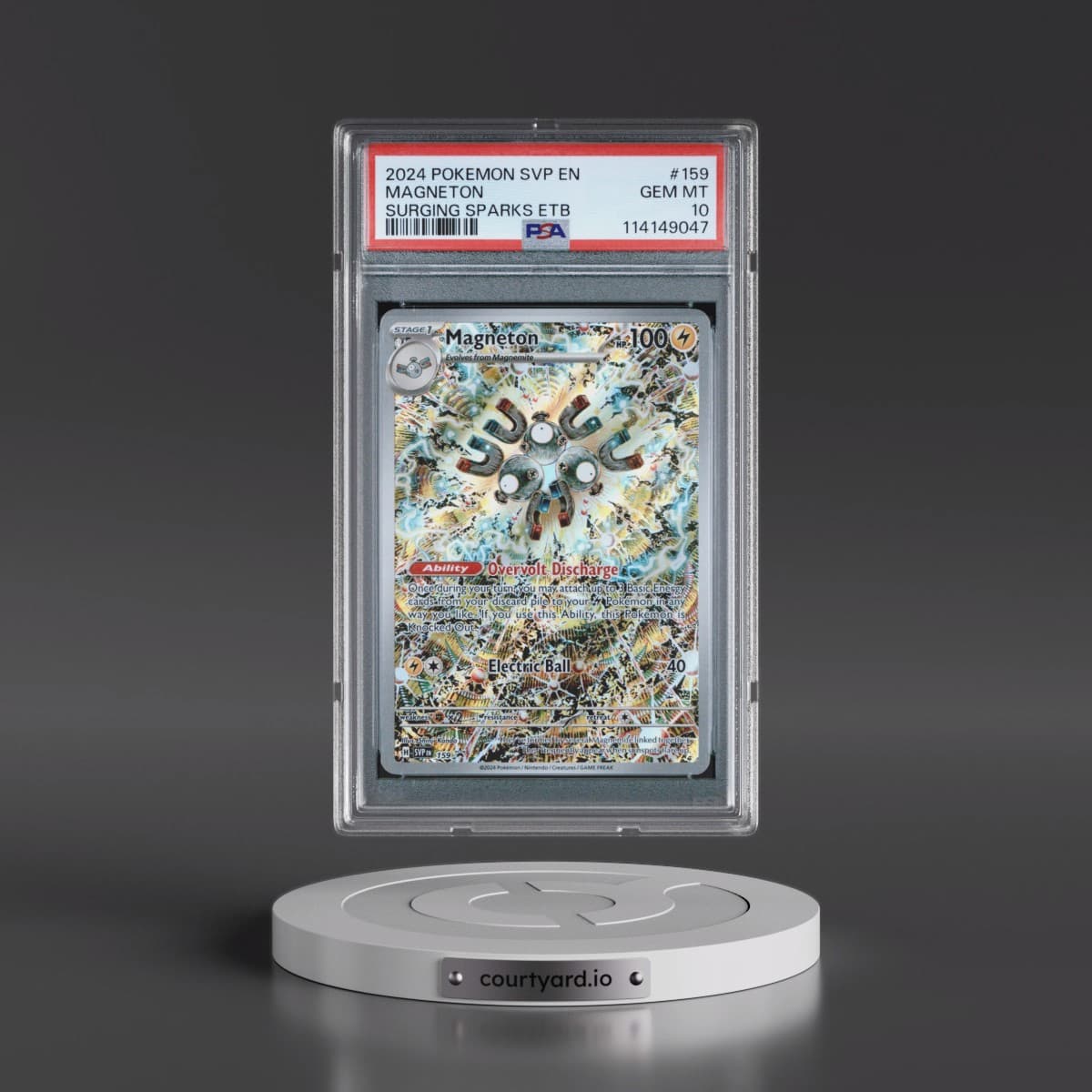 2024 Pokémon Svp EN-SV Black Star Promo #159 Magneton - Surging Sparks Elite Trainer Box (PSA 10 GEM MINT)