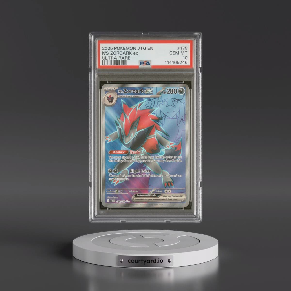 2025 Pokémon Jtg EN-Journey Together #175 N's Zoroark EX - Holo Ultra Rare (PSA 10 GEM MINT)