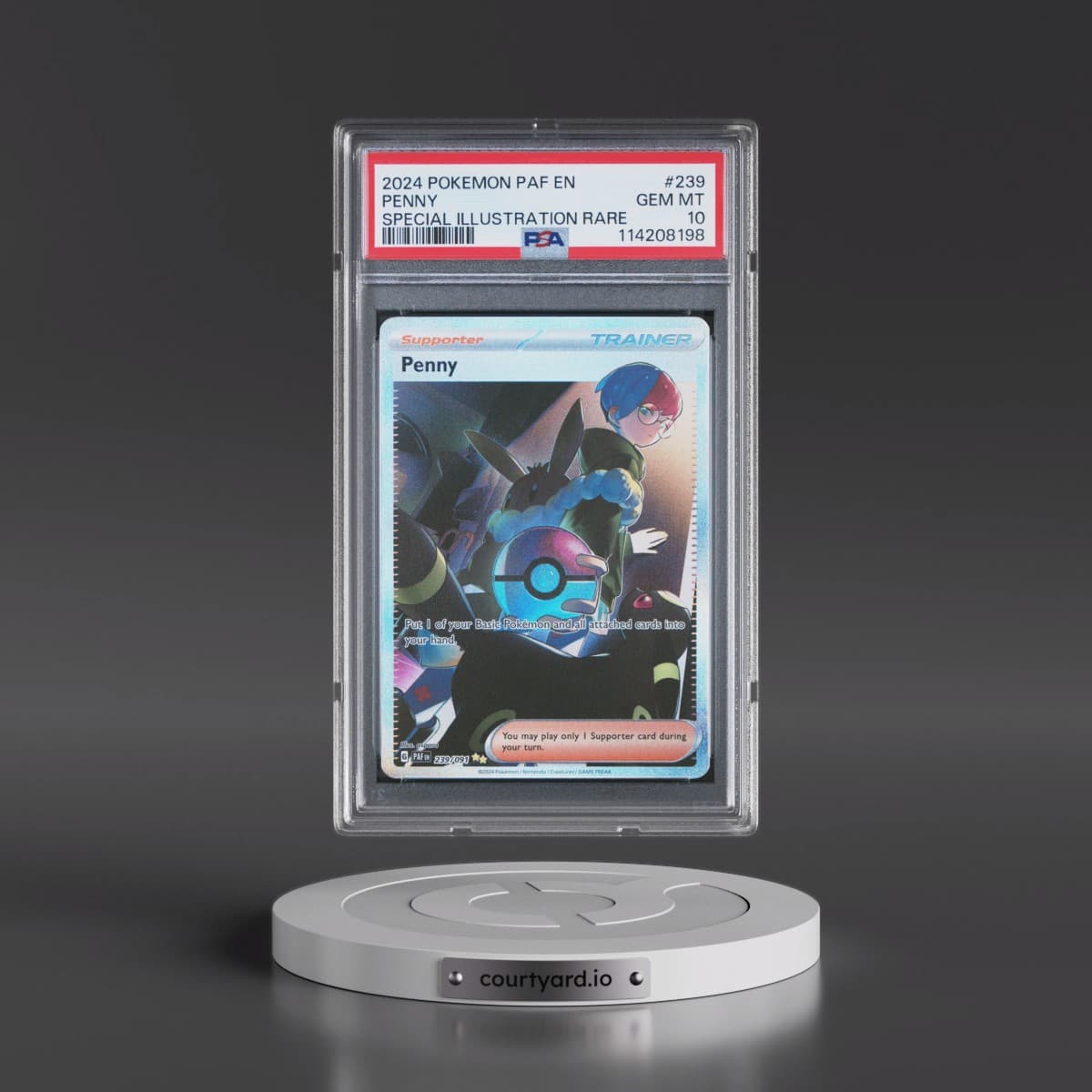 2024 Pokémon Paf EN-Paldean Fates #239 Penny - Special Illustration Rare (PSA 10 GEM MINT)