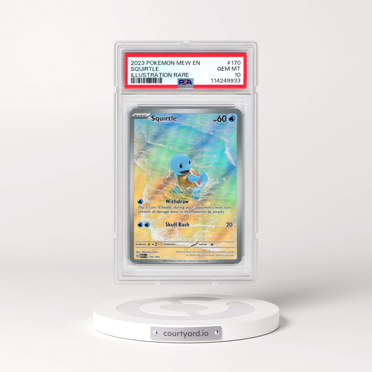 2023 Pokémon Mew EN-151 #170 Squirtle - Illustration Rare (PSA 10 GEM MINT)