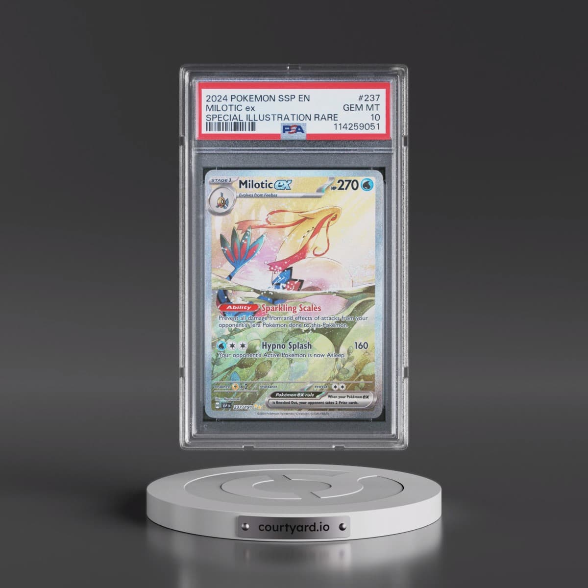 2024 Pokémon Ssp EN-Surging Sparks #237 Milotic EX - Holo Special Illustration Rare (PSA 10 GEM MINT)