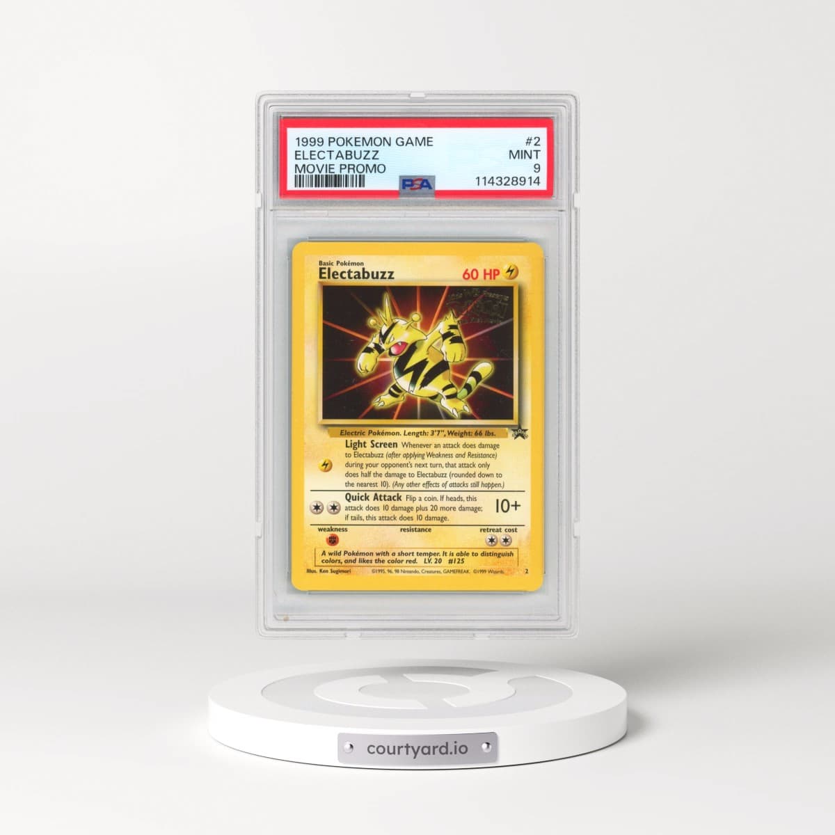 1999 Pokémon Game Movie #2 Electabuzz - Movie Promo (PSA 9 MINT)
