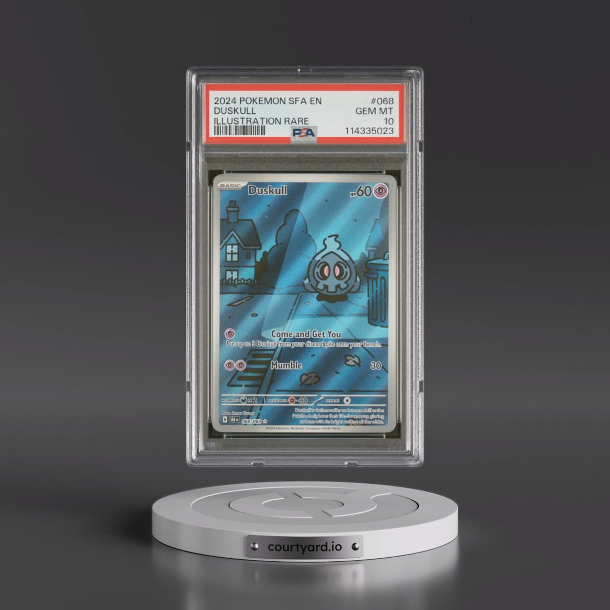 2024 Pokémon Sfa EN-Shrouded Fable #068 Duskull - Illustration Rare (PSA 10 GEM MINT)