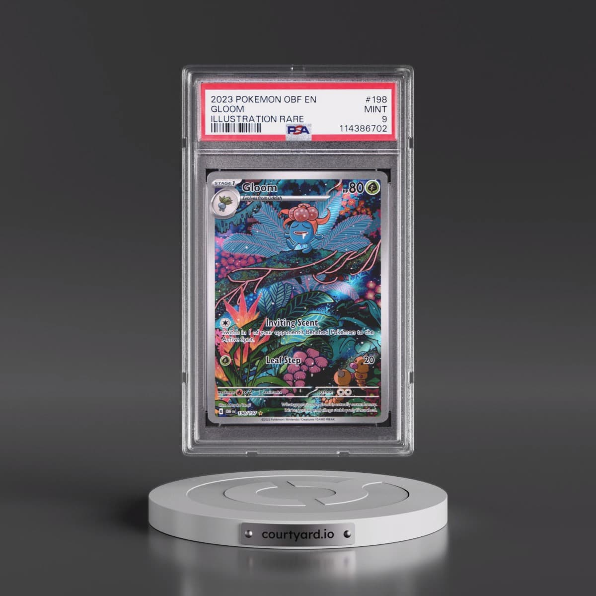 2023 Pokémon Obf EN-Obsidian Flames #198 Gloom - Illustration Rare (PSA 9 MINT)