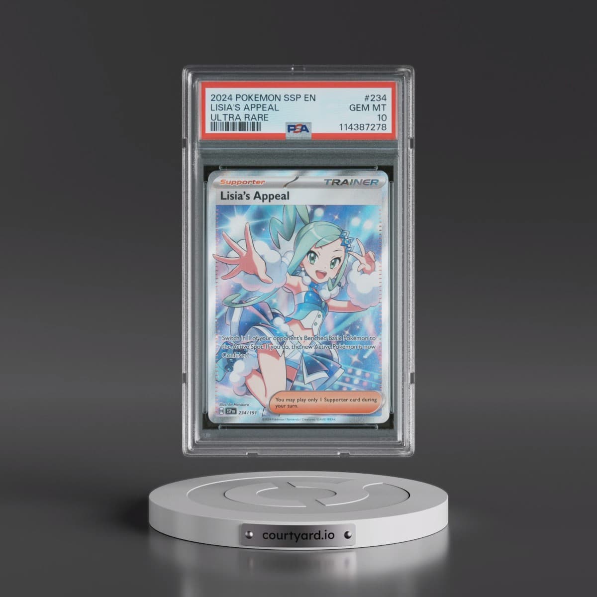 2024 Pokémon Ssp EN-Surging Sparks #234 Lisia's Appeal - Ultra Rare (PSA 10 GEM MINT)