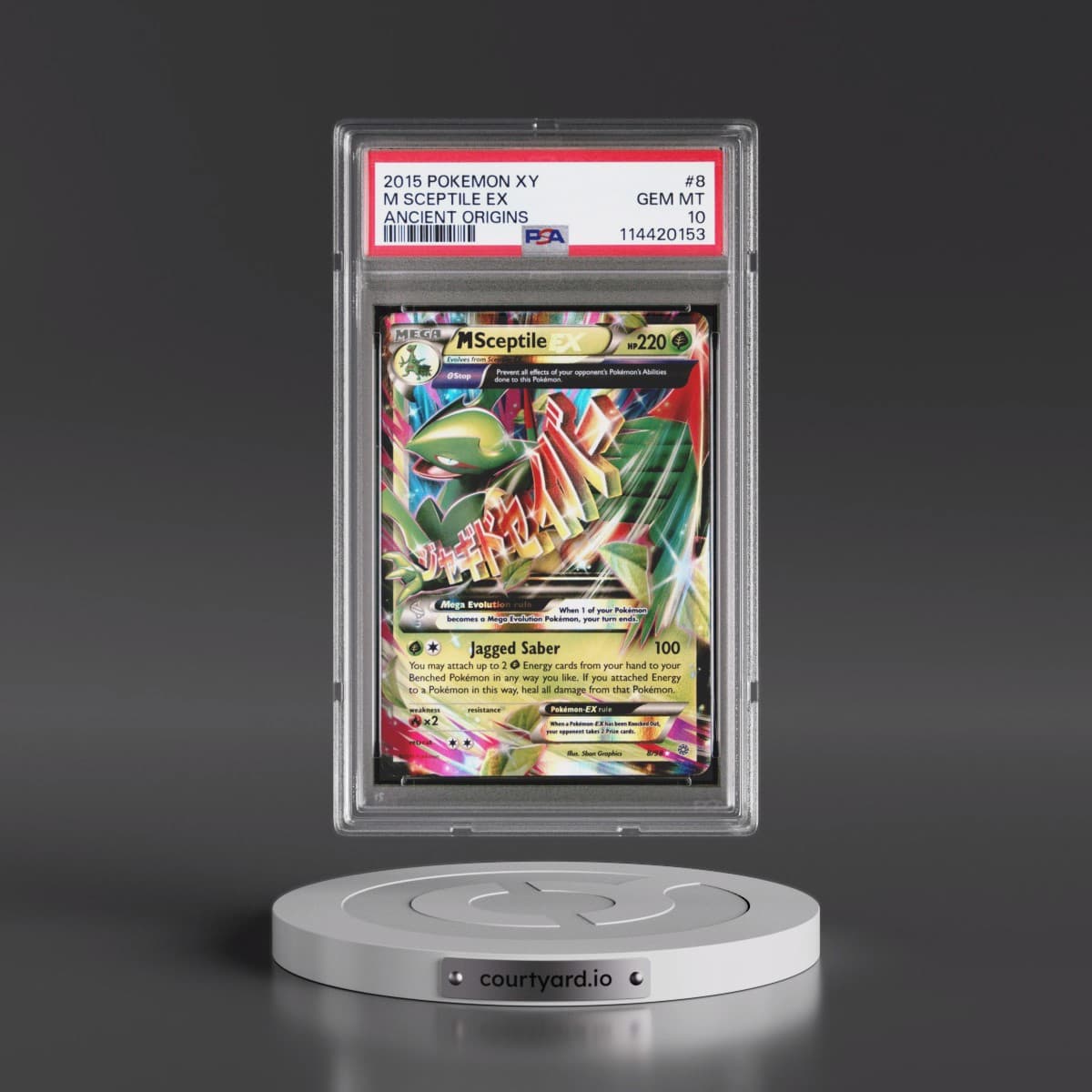 2015 Pokémon XY Ancient Origins #8 M Sceptile EX - Holo (PSA 10 GEM MINT)