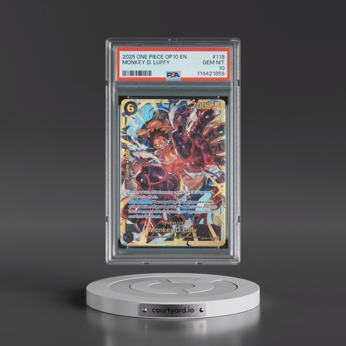 2025 One Piece OP10-Royal Blood #118 Monkey D. Luffy (PSA 10 GEM MINT)