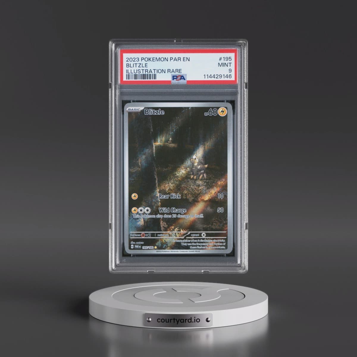 2023 Pokémon Par EN-Paradox Rift #195 Blitzle - Illustration Rare (PSA 9 MINT)