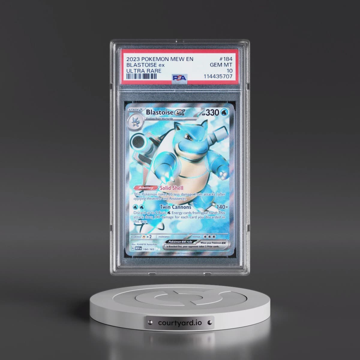 2023 Pokémon Mew EN-151 #184 Blastoise EX - Holo Ultra Rare (PSA 10 GEM MINT)