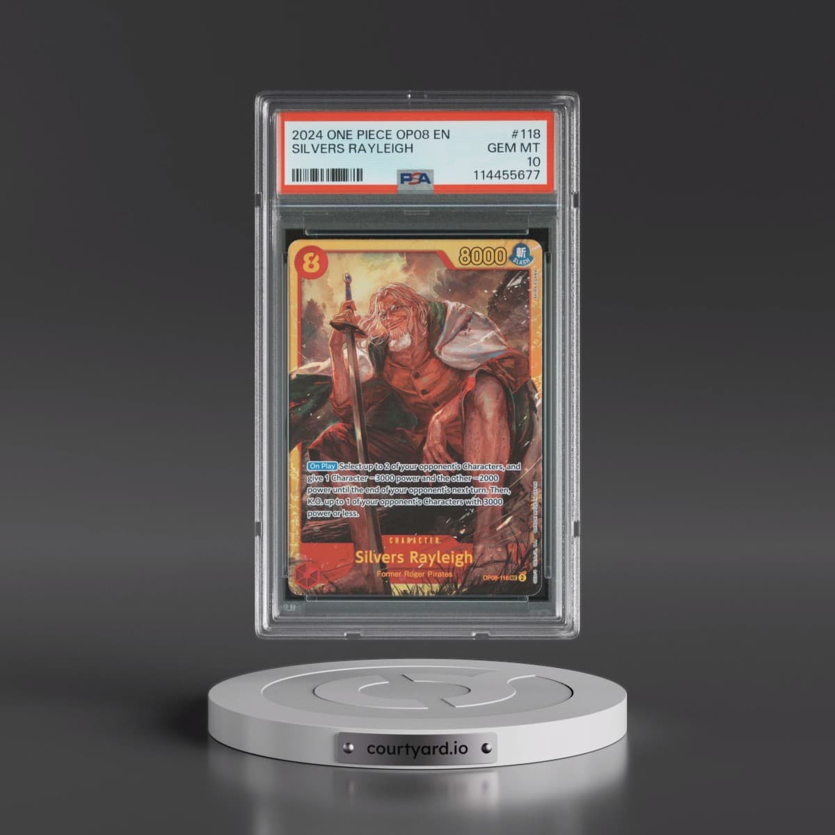2024 One Piece OP08-Two Legends #118 Silvers Rayleigh (PSA 10 GEM MINT)