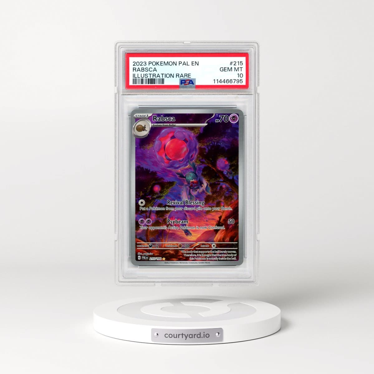 2023 Pokémon Pal EN-Paldea Evolved #215 Rabsca - Illustration Rare (PSA 10 GEM MINT)