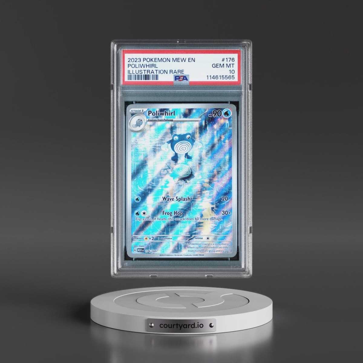 2023 Pokémon Mew EN-151 #176 Poliwhirl - Illustration Rare (PSA 10 GEM MINT)