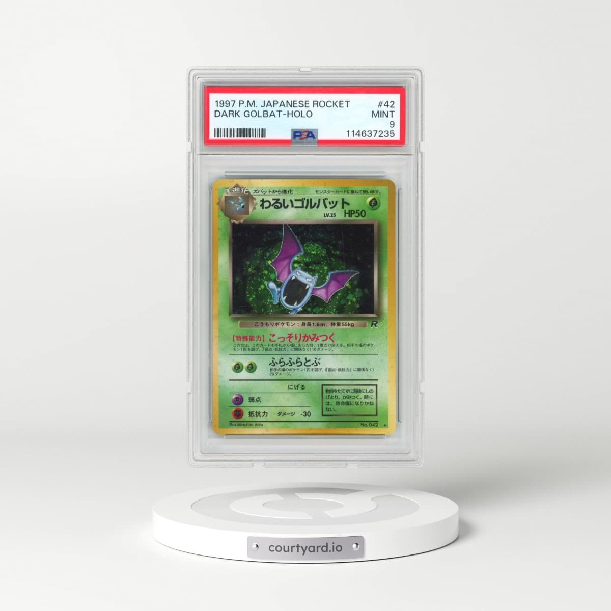 1997 Pokémon Rocket #42 Dark Golbat - Holo (PSA 9 MINT)