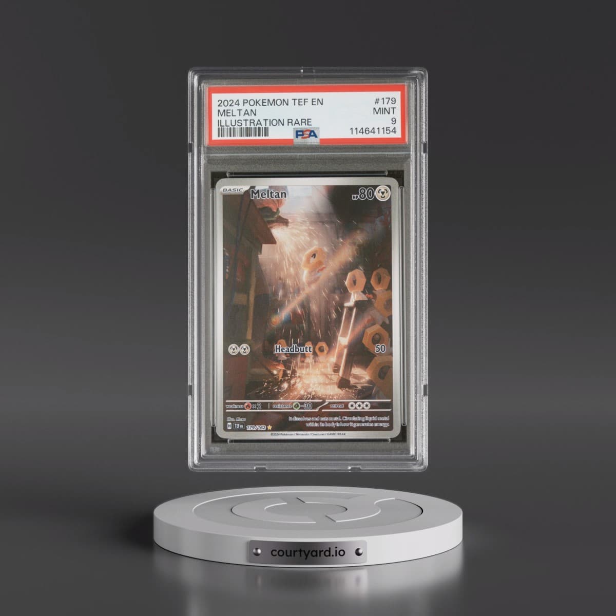 2024 Pokémon Tef EN-Temporal Forces #179 Meltan - Illustration Rare (PSA 9 MINT)