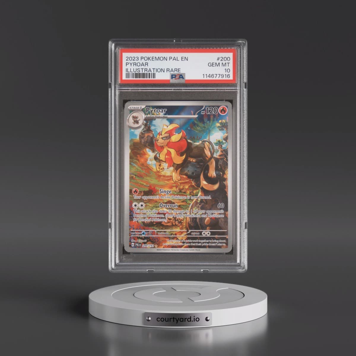 2023 Pokémon Pal EN-Paldea Evolved #200 Pyroar - Illustration Rare (PSA 10 GEM MINT)