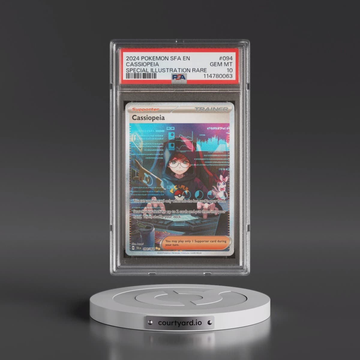 2024 Pokémon Sfa EN-Shrouded Fable #094 Cassiopeia - Special Illustration Rare (PSA 10 GEM MINT)