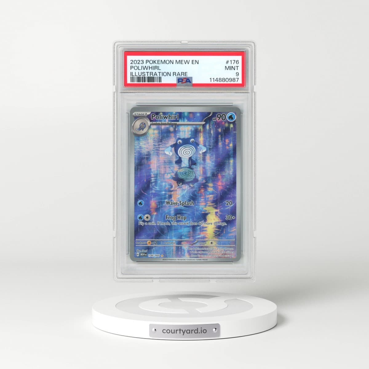 2023 Pokémon Mew EN-151 #176 Poliwhirl - Illustration Rare (PSA 9 MINT)