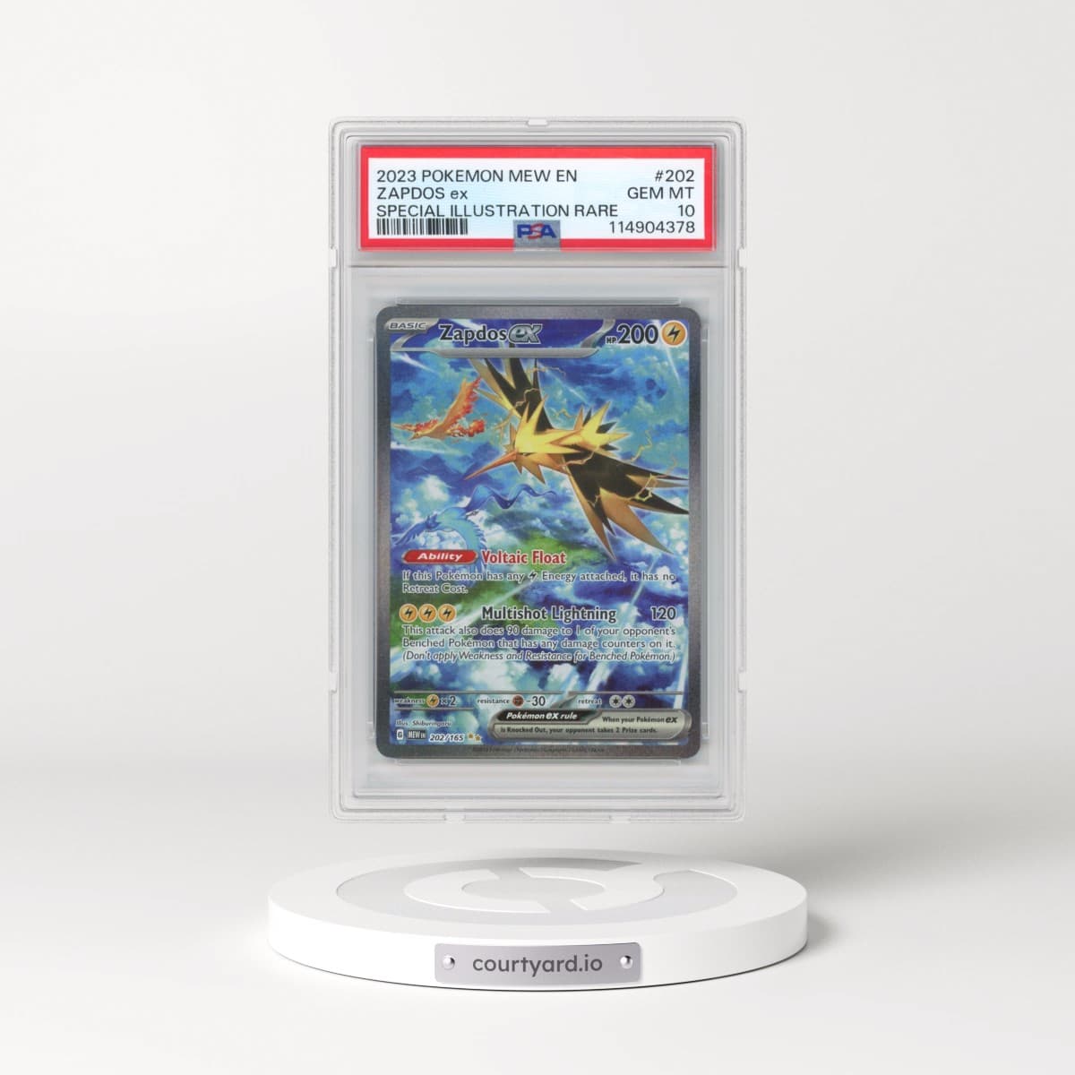 2023 Pokémon Mew EN-151 #202 Zapdos EX - Holo Special Illustration Rare (PSA 10 GEM MINT)