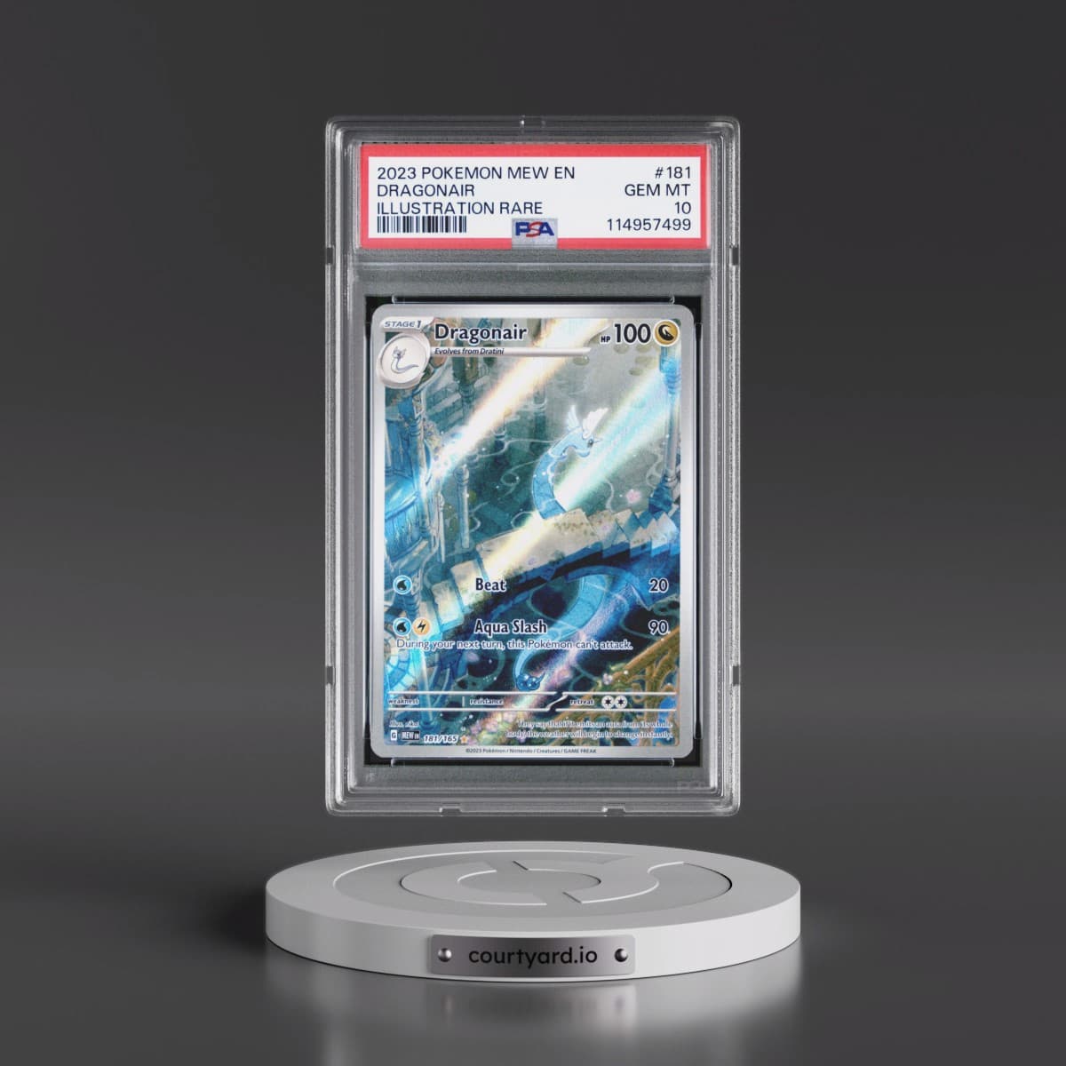 2023 Pokémon Mew EN-151 #181 Dragonair - Illustration Rare (PSA 10 GEM MINT)