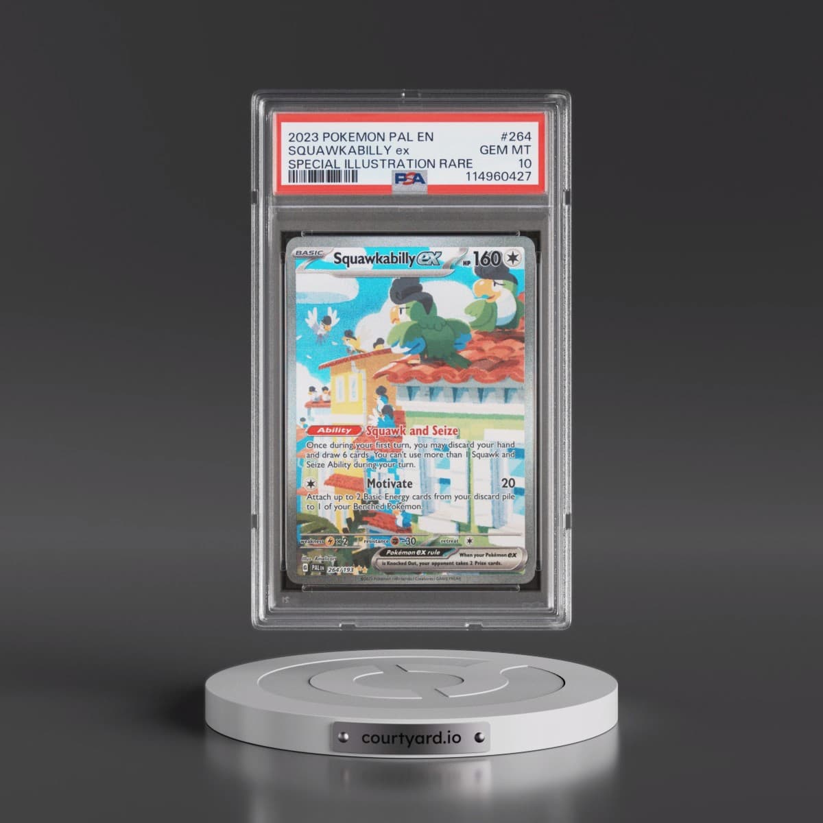 2023 Pokémon Pal EN-Paldea Evolved #264 Squawkabilly EX - Holo Special Illustration Rare (PSA 10 GEM MINT)