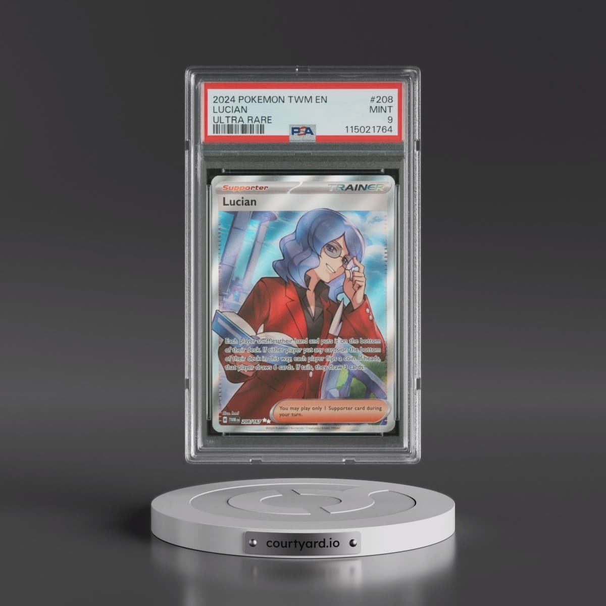 2024 Pokémon Twm EN-Twilight Masquerade #208 Lucian - Ultra Rare (PSA 9 MINT)