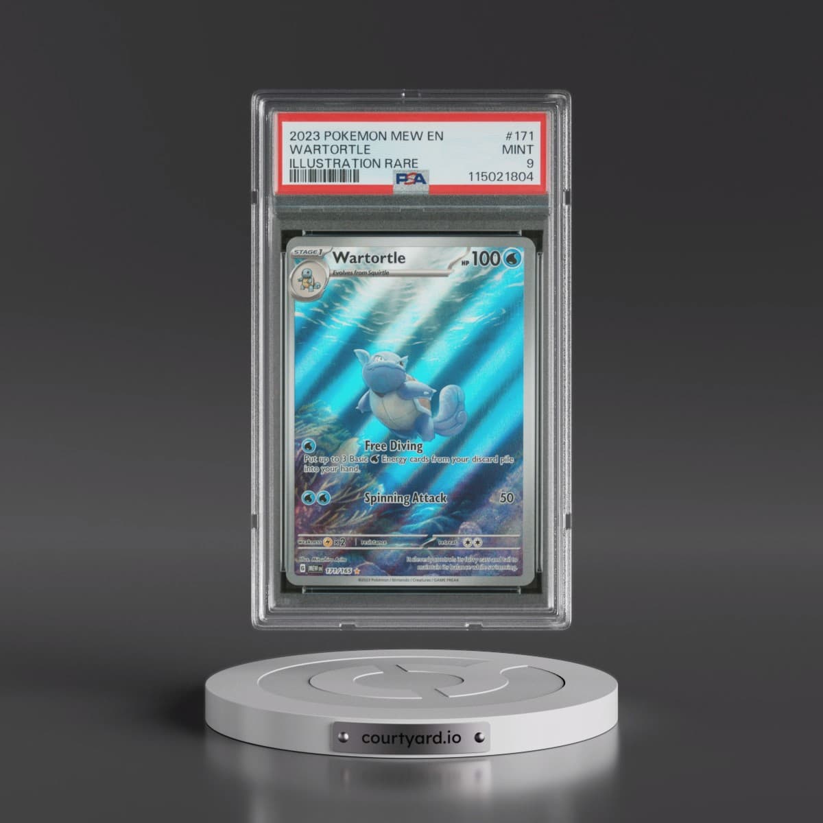 2023 Pokémon Mew EN-151 #171 Wartortle - Illustration Rare (PSA 9 MINT)