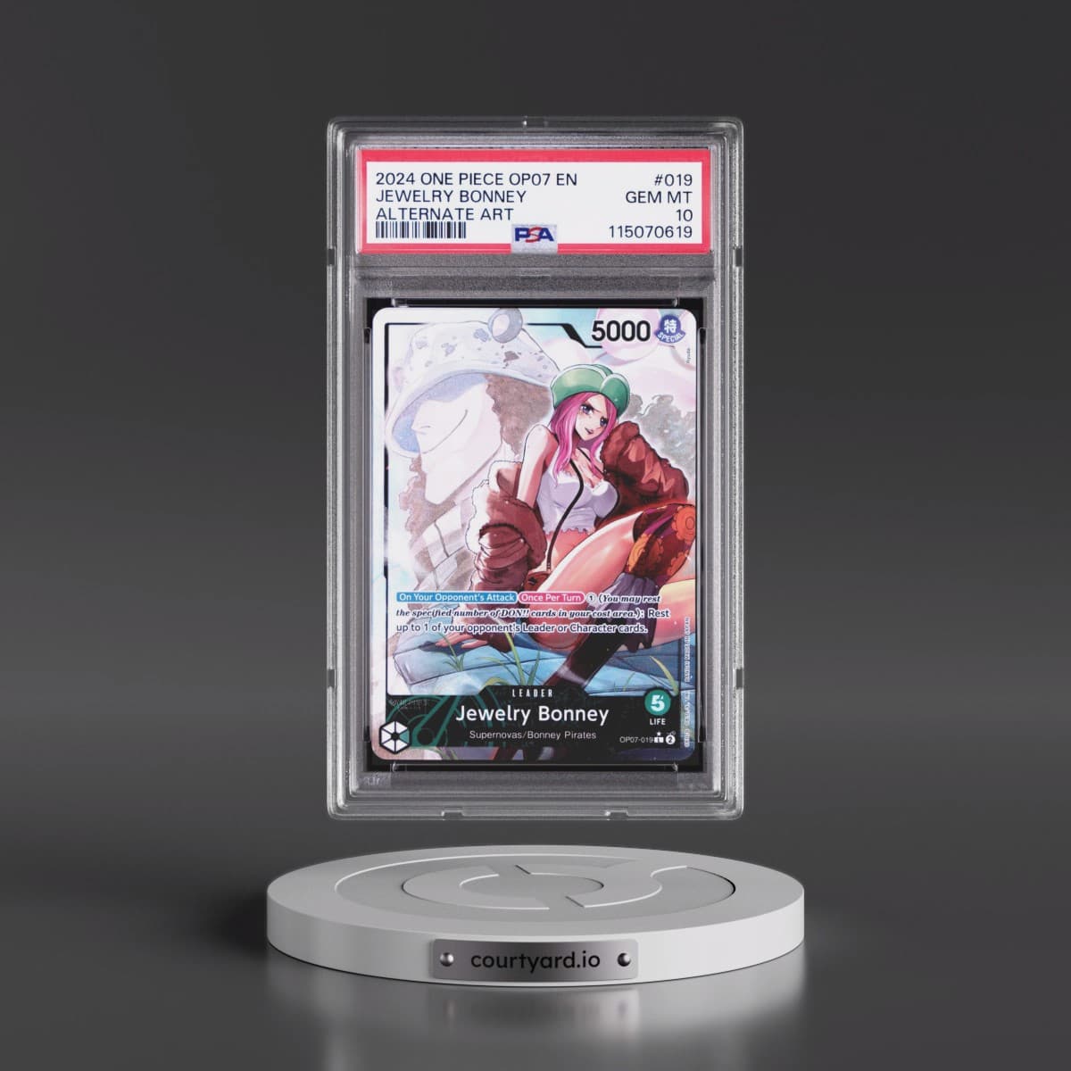 2024 One Piece 500 Years in the Future #019 Jewelry Bonney - Alternate Art (PSA 10 GEM MINT)