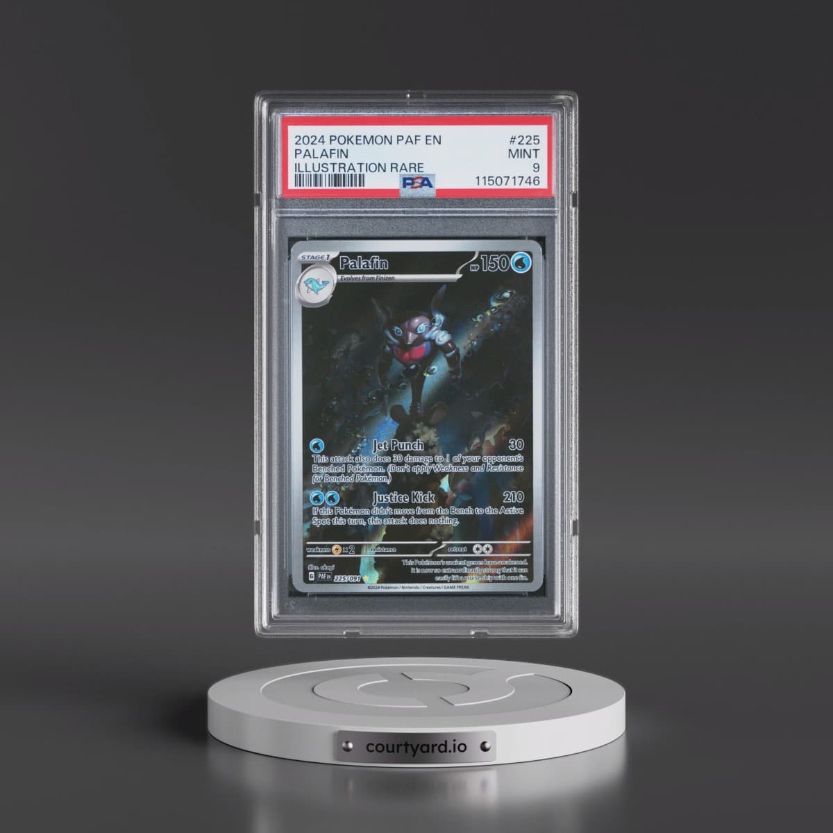 2024 Pokémon Paf EN-Paldean Fates #225 Palafin - Illustration Rare (PSA 9 MINT)