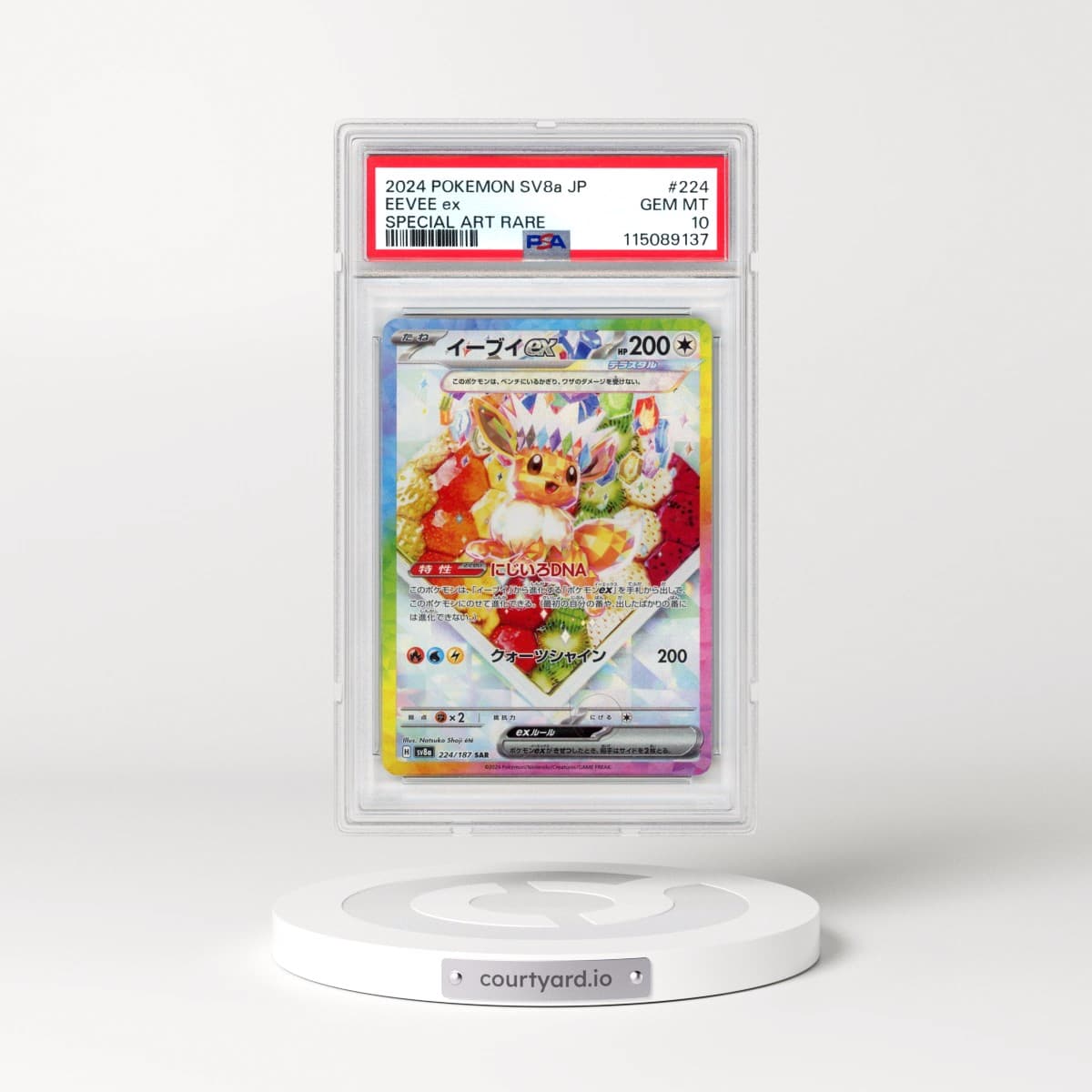 2024 Pokémon Sv8a-Terastal Fest EX #224 Eevee EX - Holo Special Art Rare (PSA 10 GEM MINT)