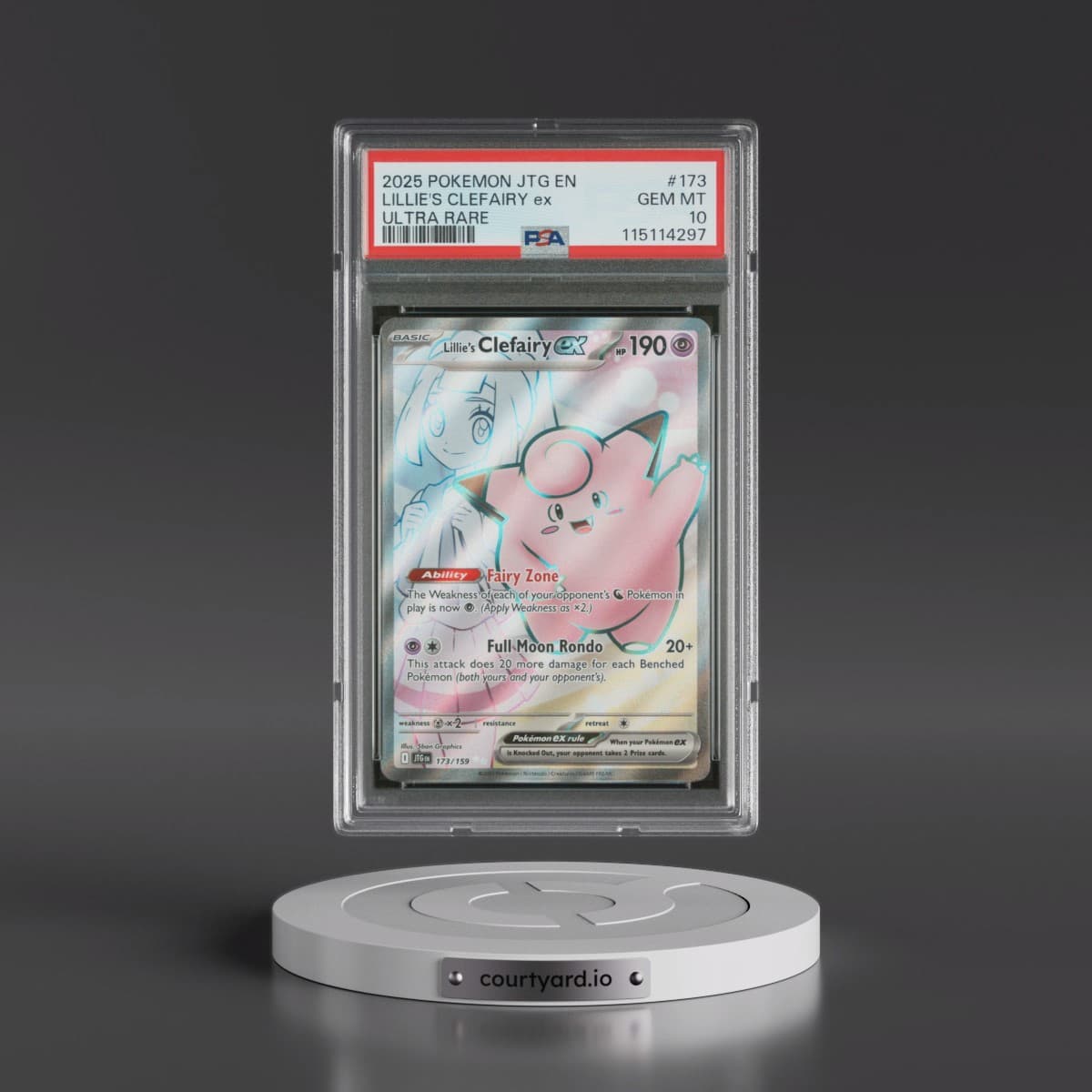 2025 Pokémon Jtg EN-Journey Together #173 Lillie's Clefairy EX - Holo Ultra Rare (PSA 10 GEM MINT)