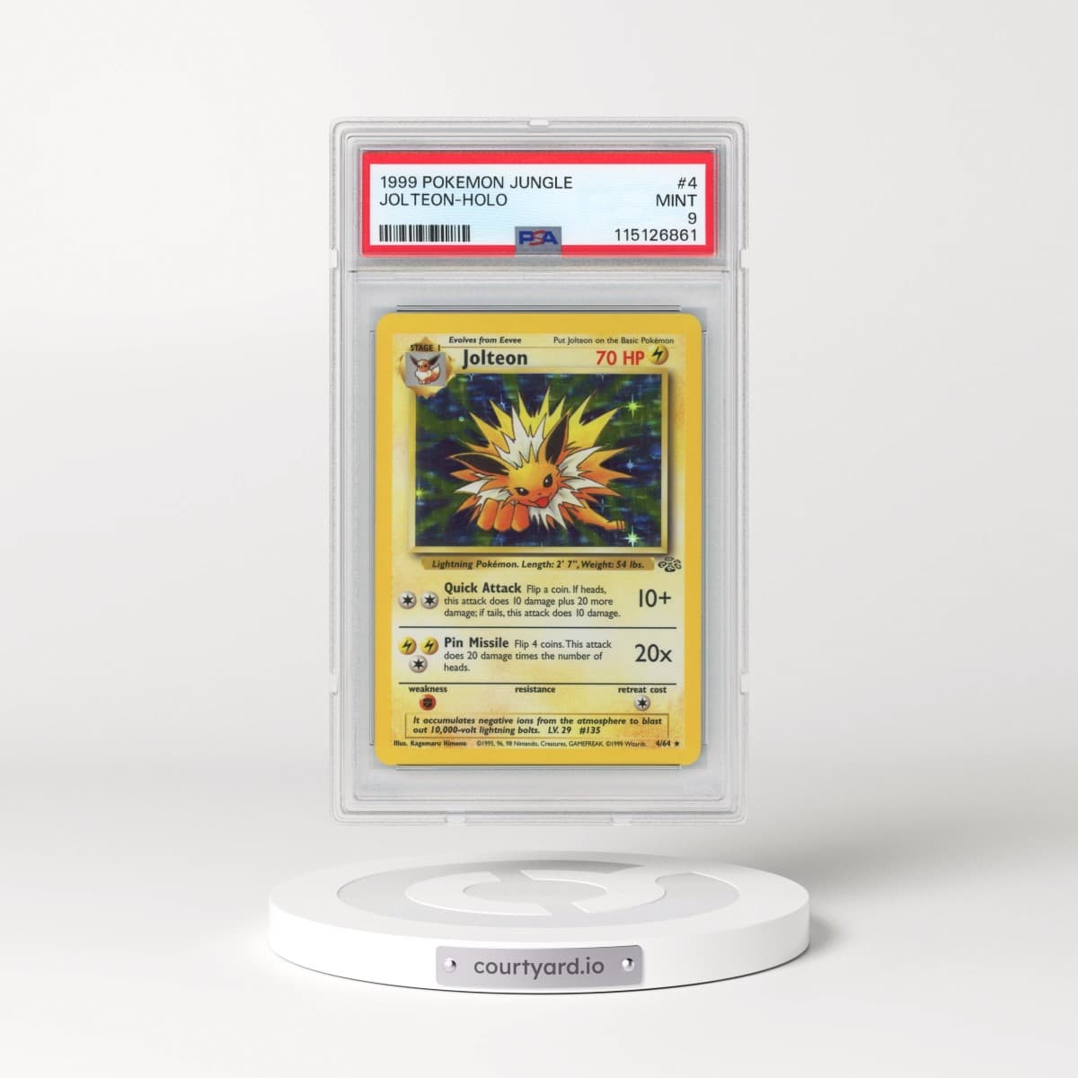 1999 Pokémon Jungle #4 Jolteon - Holo (PSA 9 MINT)