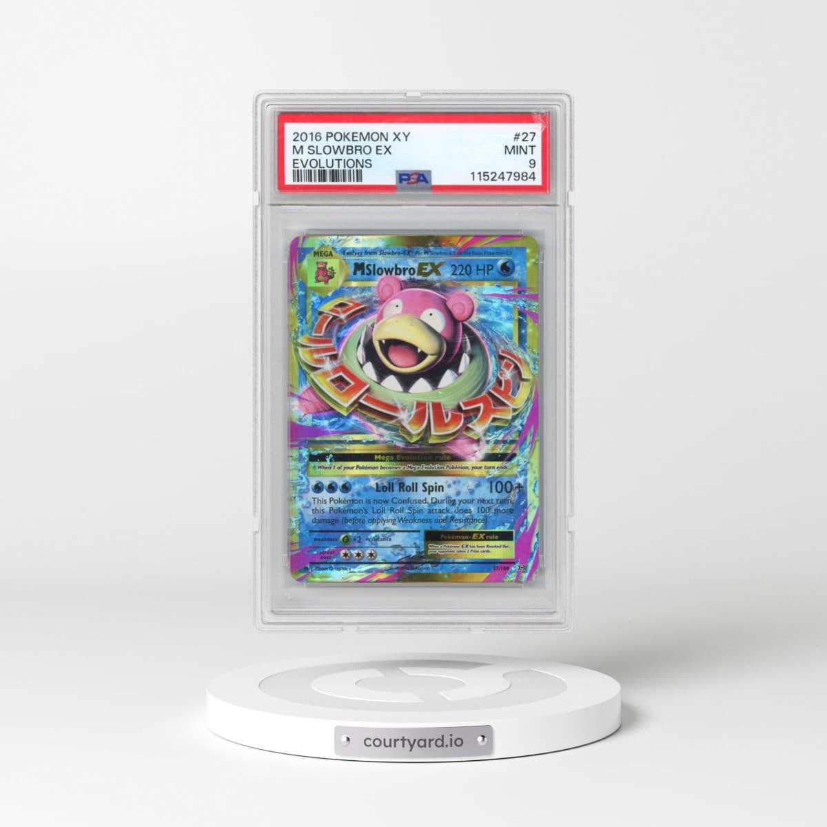 2016 Pokémon XY Evolutions #27 M Slowbro EX - Holo (PSA 9 MINT)