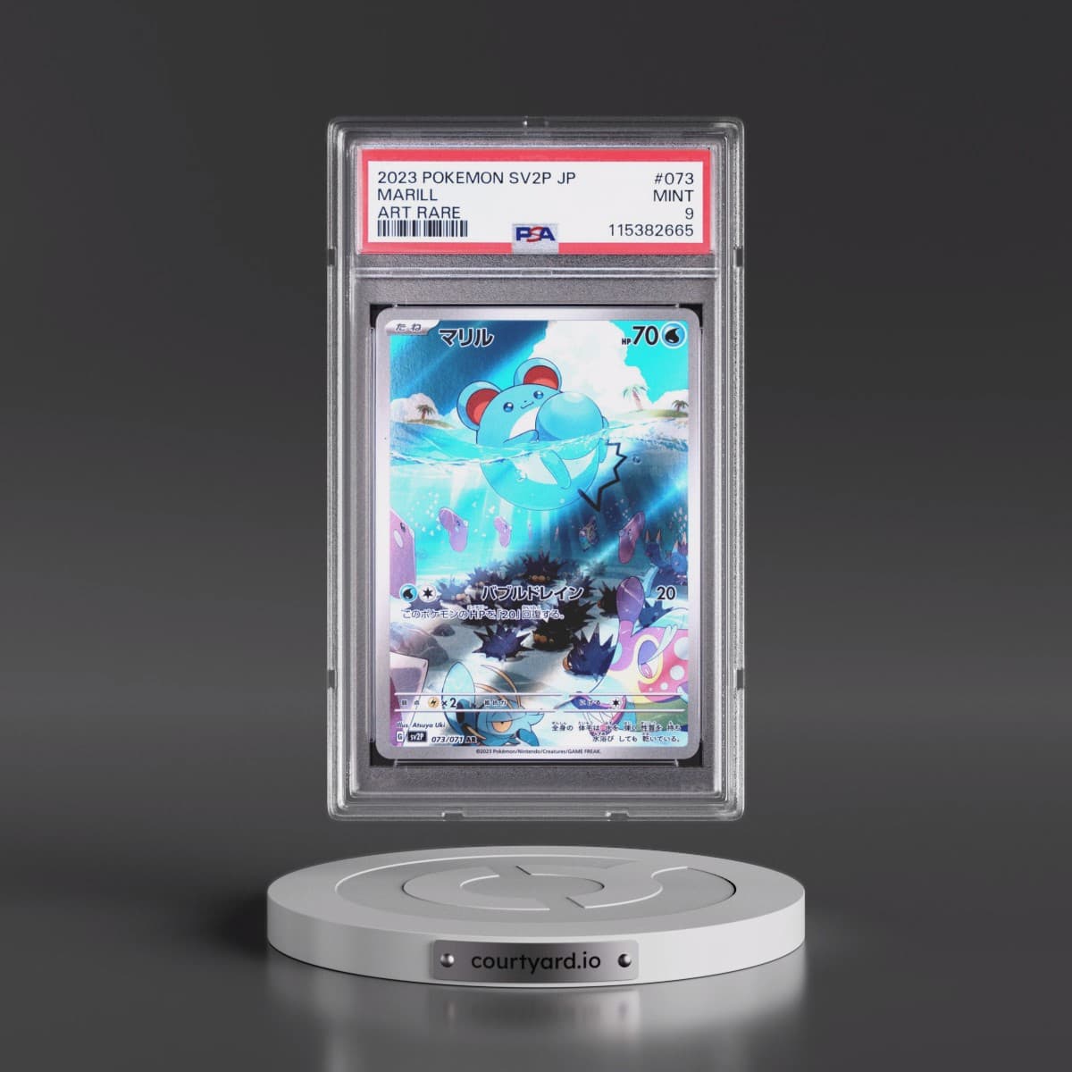 2023 Pokémon Sv2p-Snow Hazard #073 Marill - Art Rare (PSA 9 MINT)
