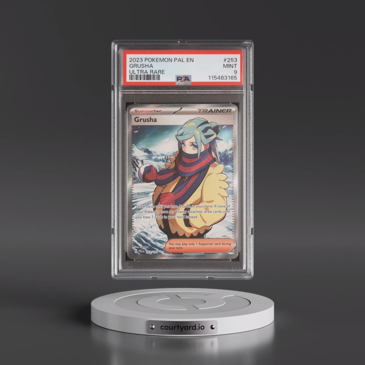 2023 Pokémon Pal EN-Paldea Evolved #253 Grusha - Ultra Rare (PSA 9 MINT)